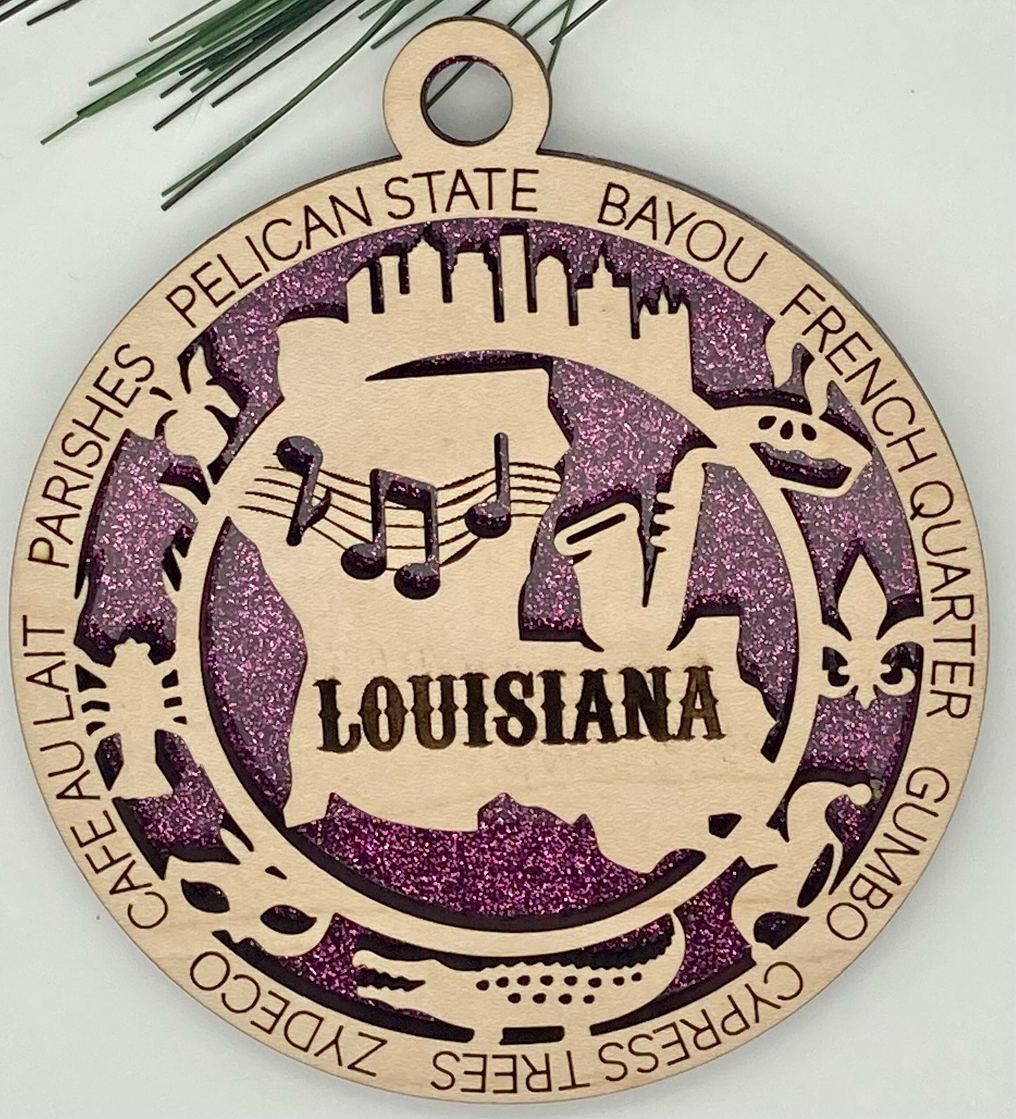 Louisiana Christmas Ornament