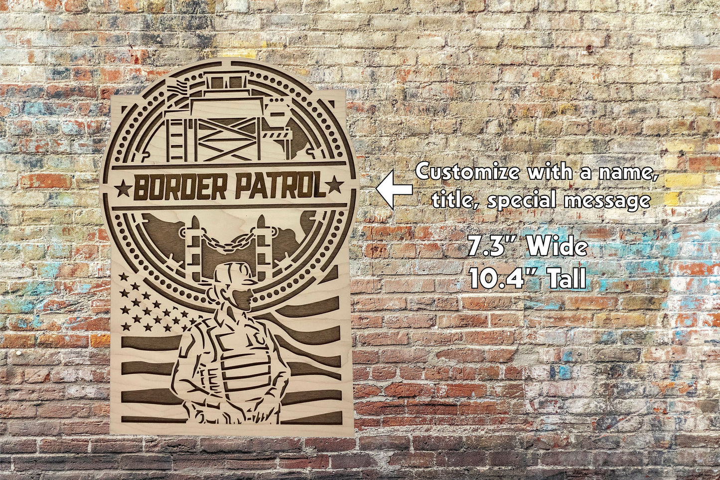 Female Border Patrol Agent Customizable Sign