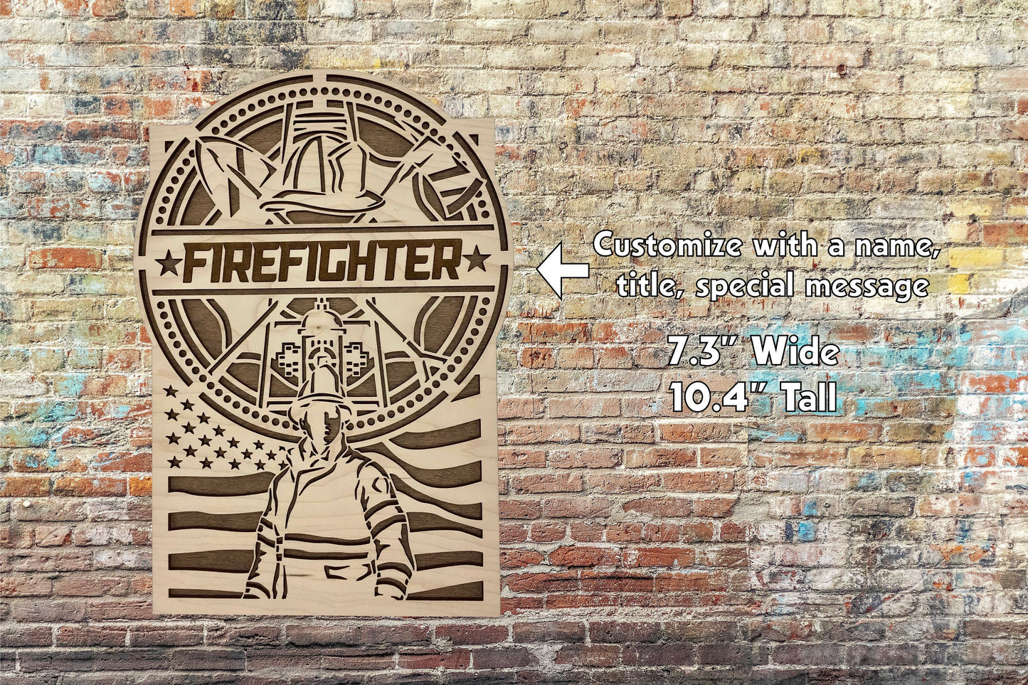 Firefighter Customizable Sign