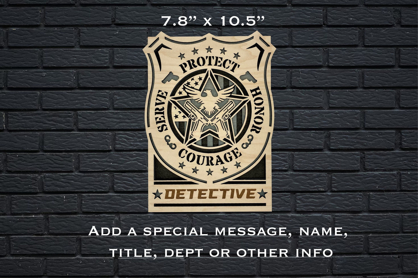 Detective/Police/Investigator/Deputy/SWAT Triple Layer Sign