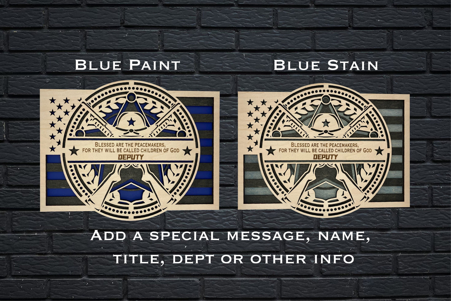 Deputy Law Enforcement Triple Layer Sign CUSTOMIZABLE