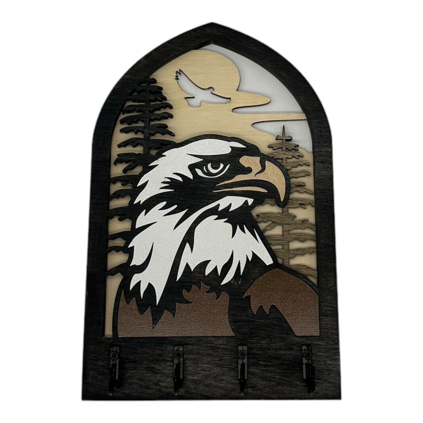 Eagle Four Hook Arch Key Hanger/ Organizer