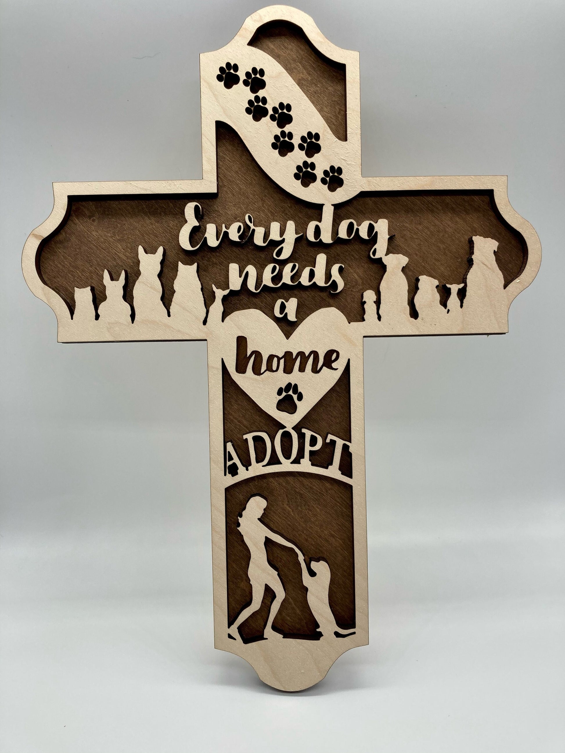 Dog Adoption Lover Cross