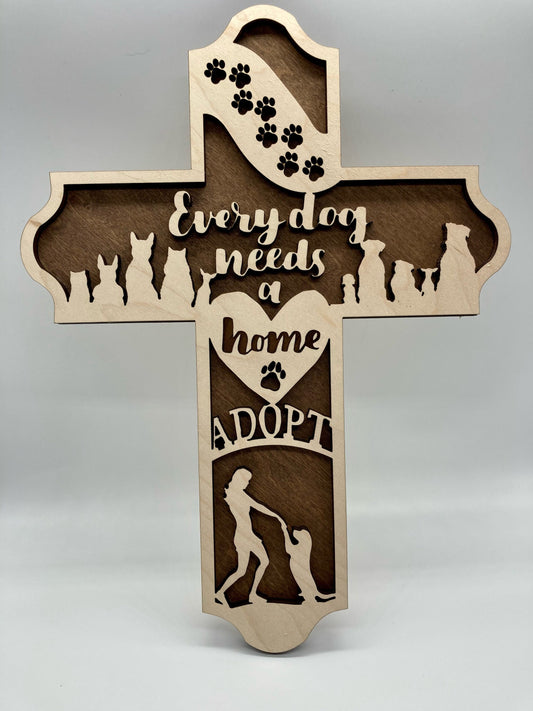 Dog Adoption Lover Cross