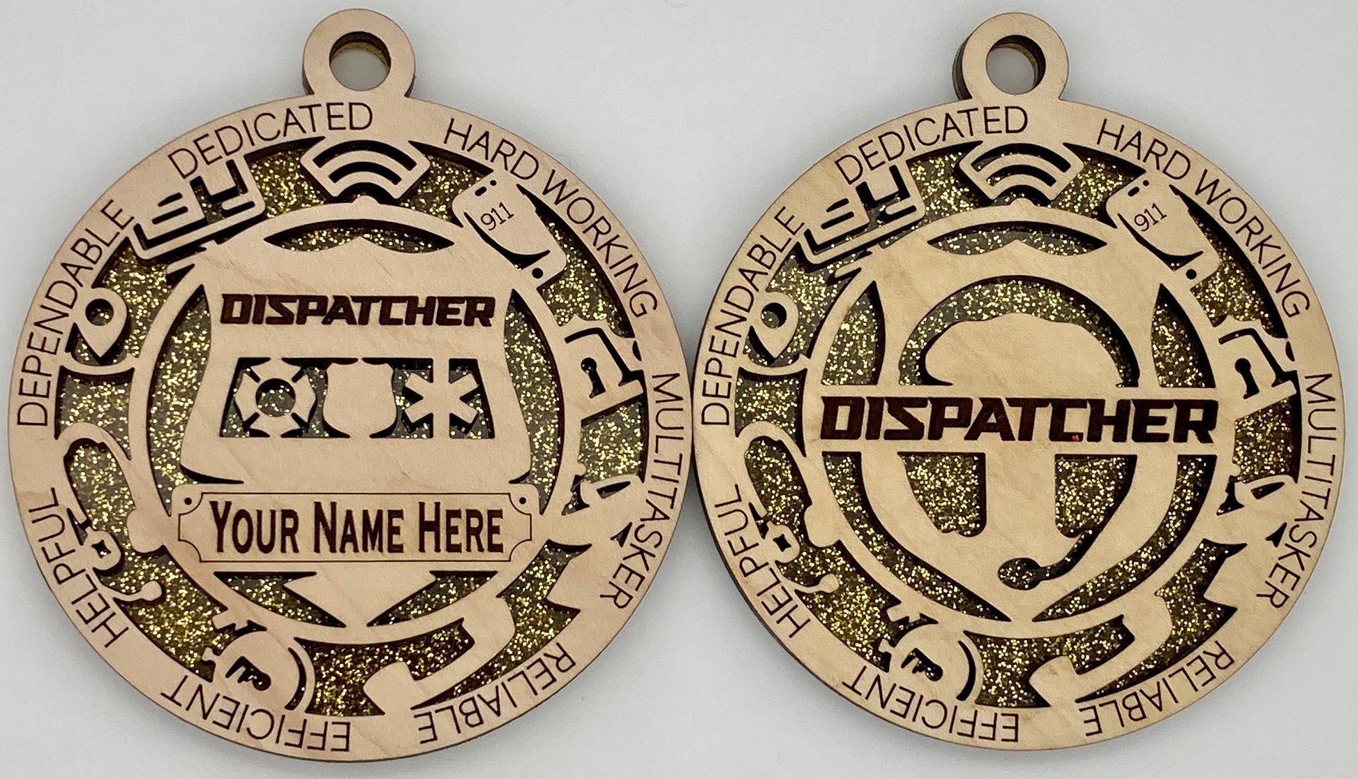 Dispatcher First Responder Christmas Ornaments Customizable