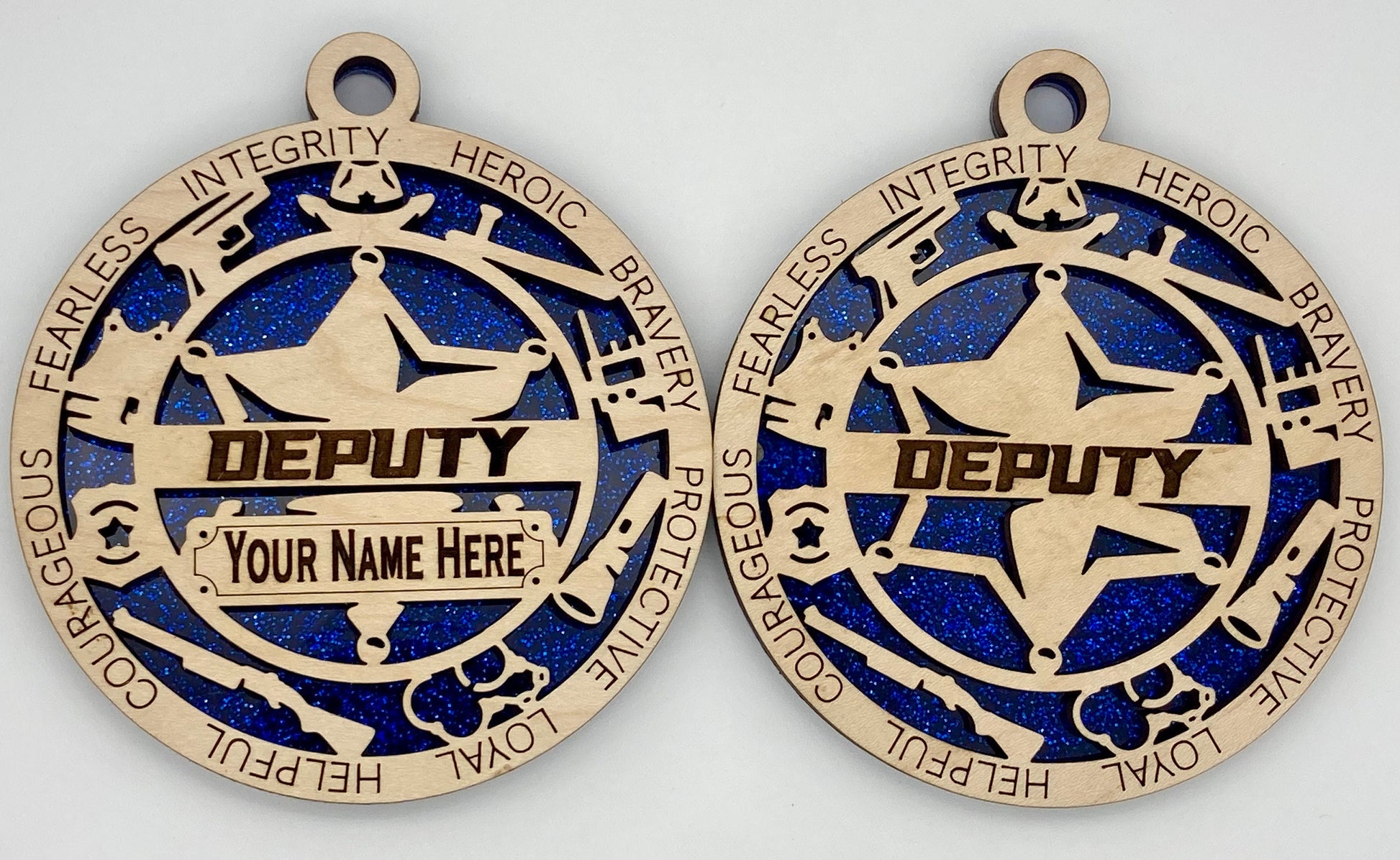 Deputy First Responder Christmas Ornaments Customizable
