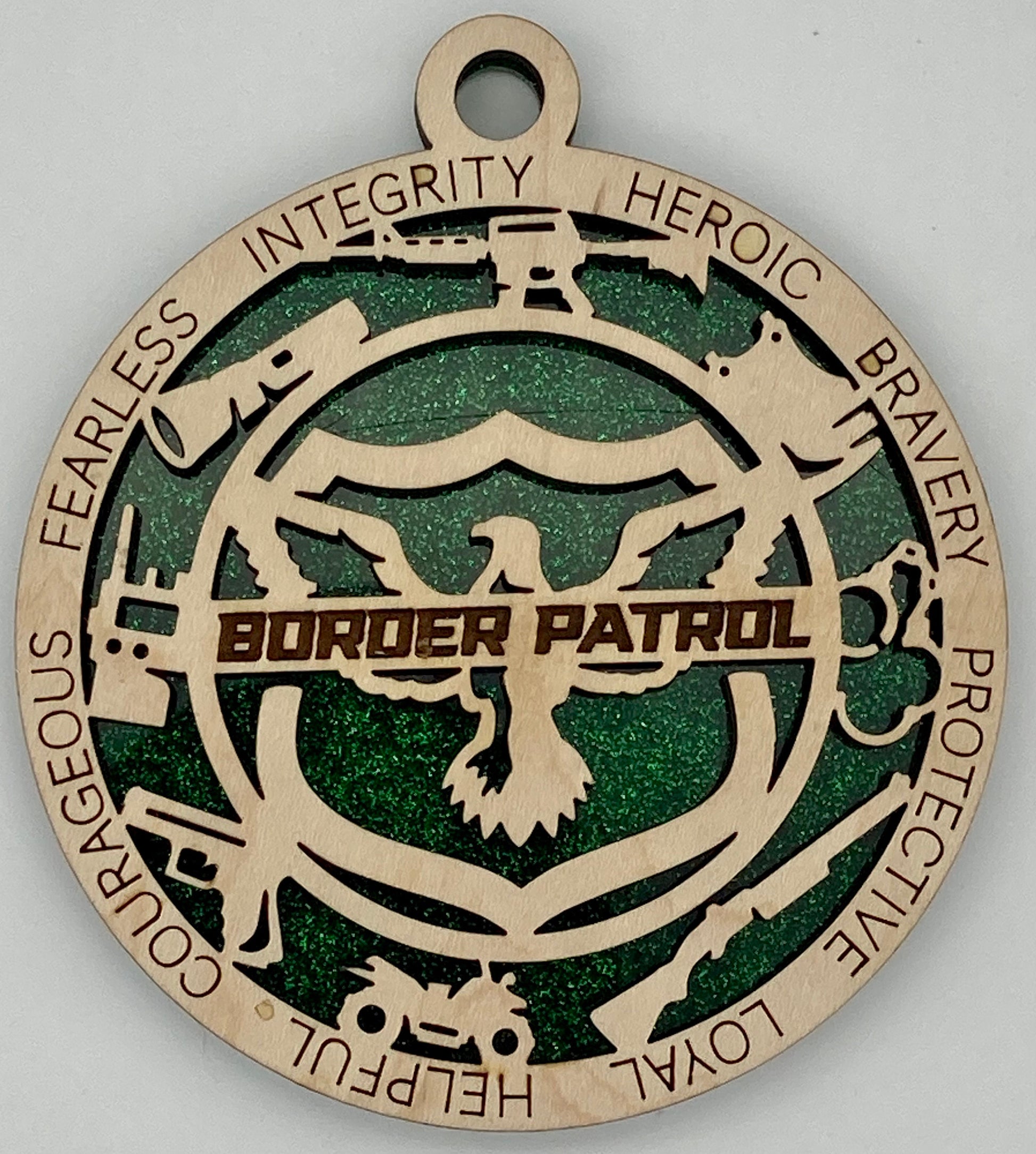 Border Patrol First Responder Christmas Ornaments Customizable