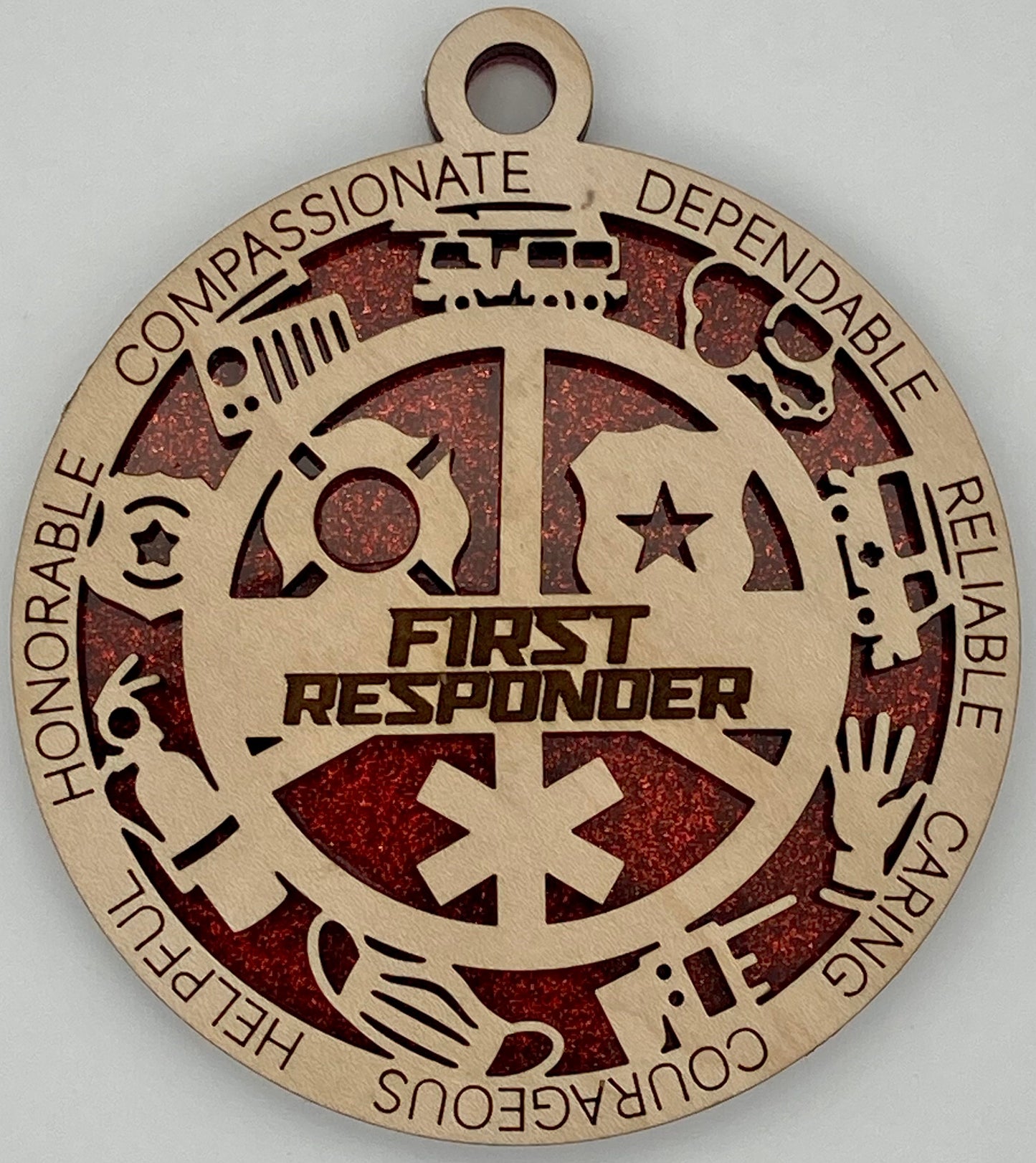CUSTOMIZABLE First Responder Christmas Ornaments Customizable