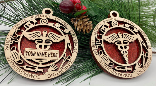 CUSTOMIZABLE, Health Care Christmas Ornament