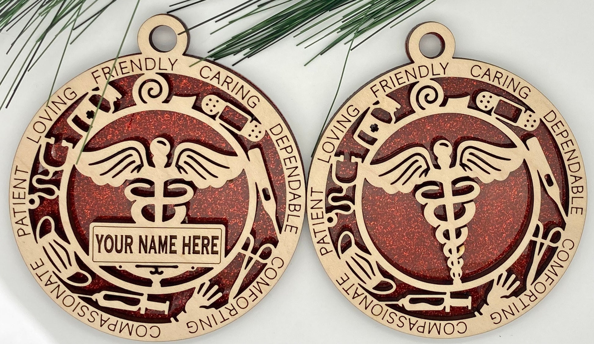 CUSTOMIZABLE, Health Care Christmas Ornament