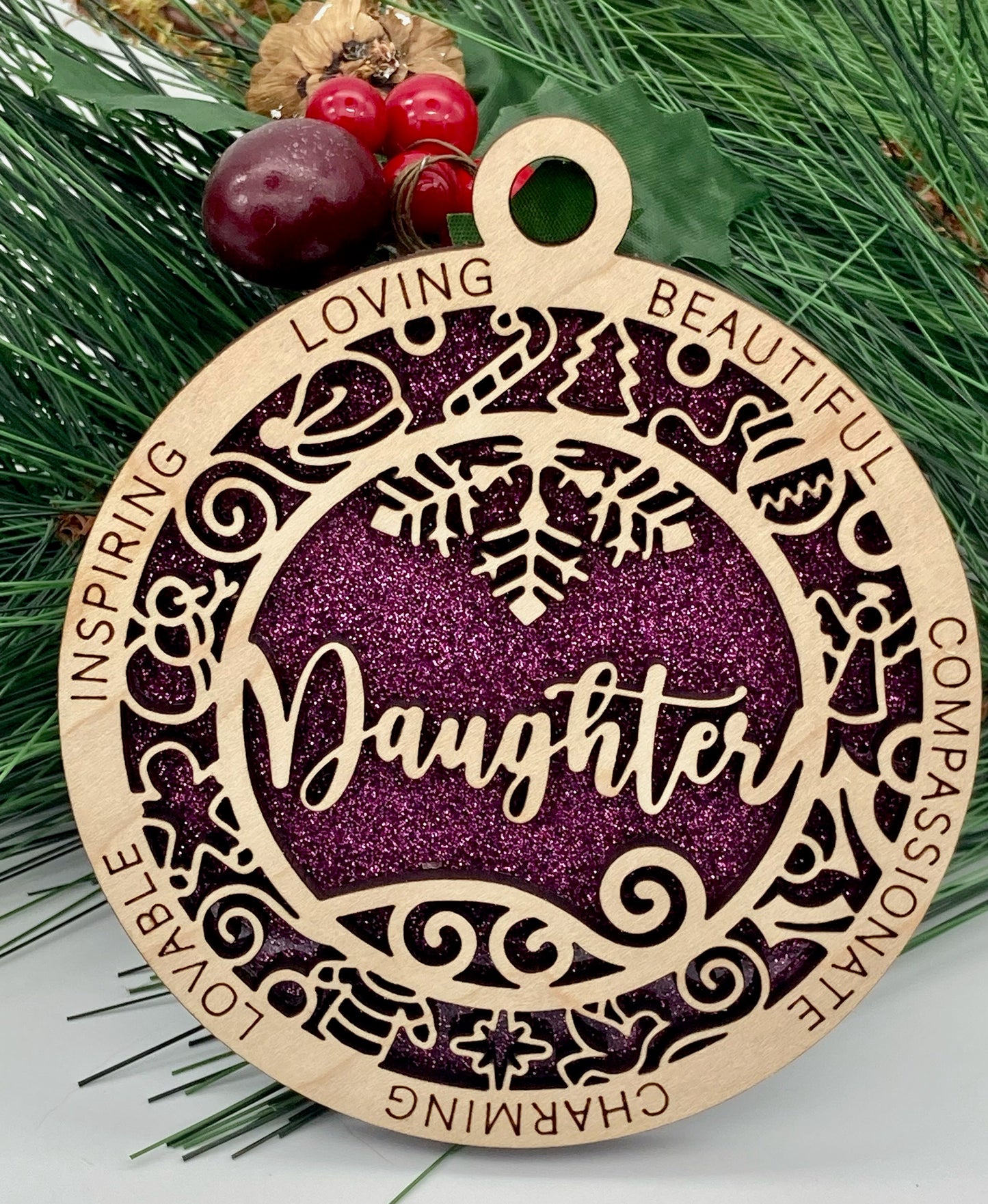 CUSTOMIZABLE Daughter Christmas Ornament
