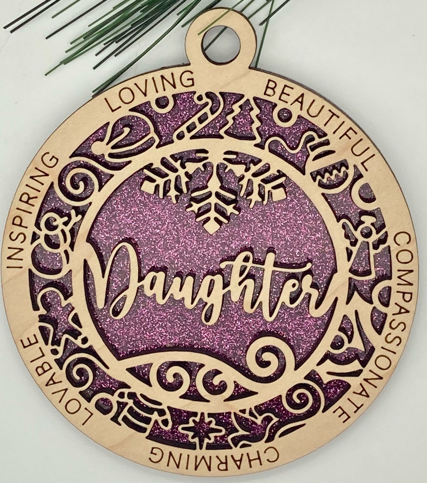 CUSTOMIZABLE Daughter Christmas Ornament