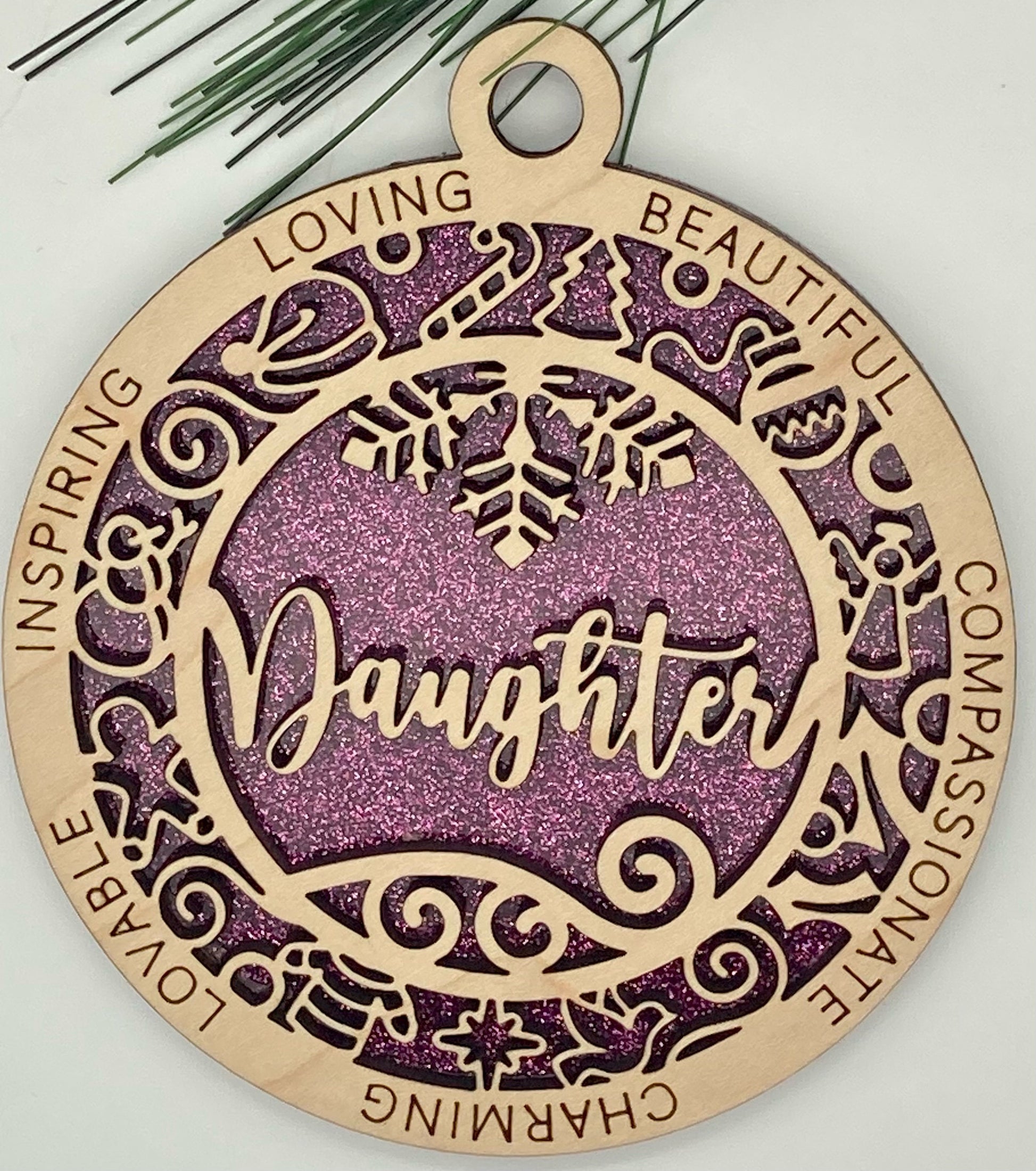CUSTOMIZABLE Daughter Christmas Ornament