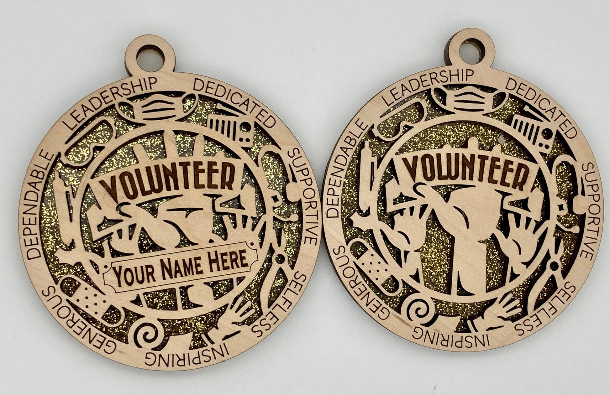 CUSTOMIZABLE Volunteer First Responder Christmas Ornaments Customizable