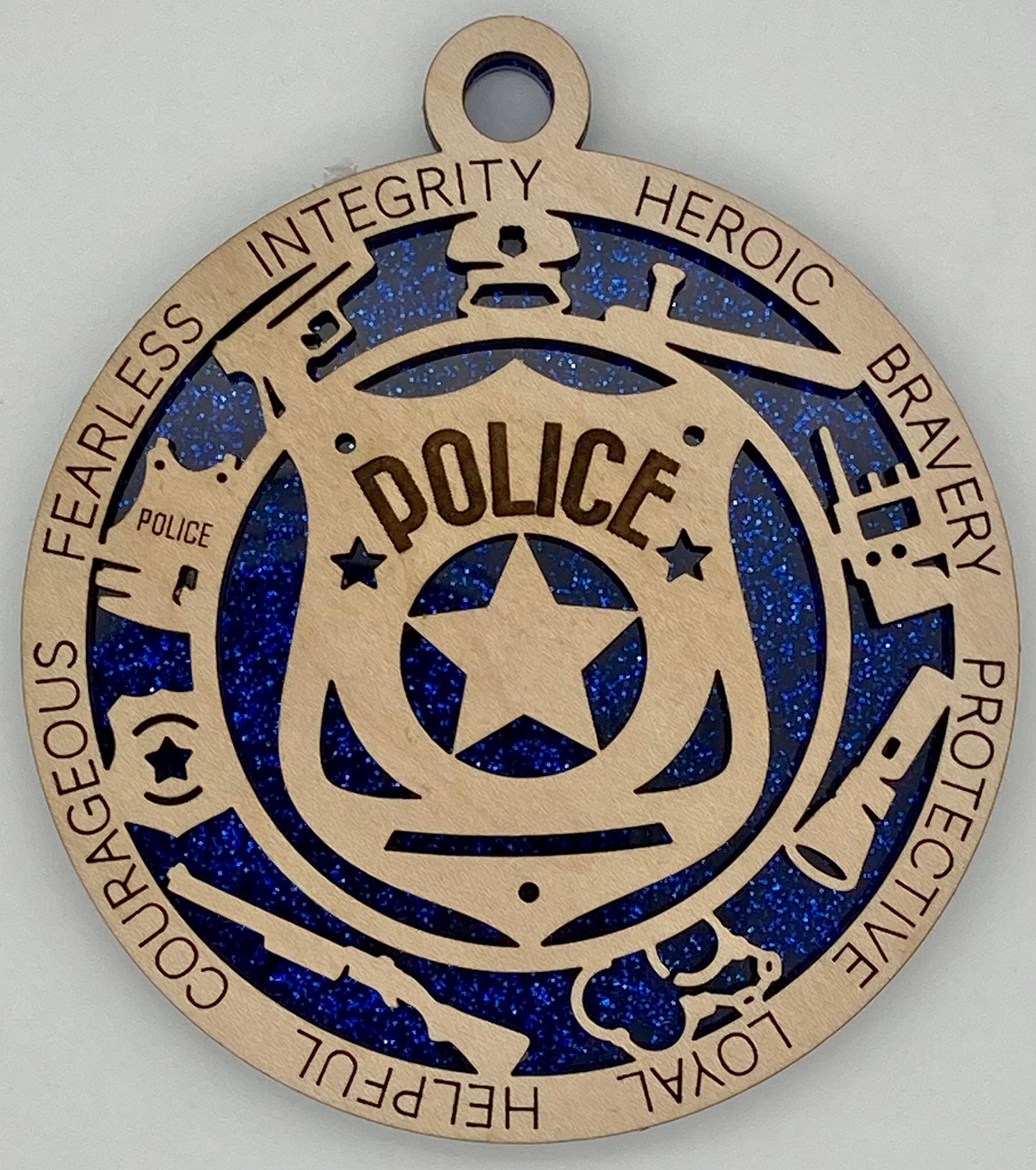 Police First Responder Christmas Ornaments Customizable