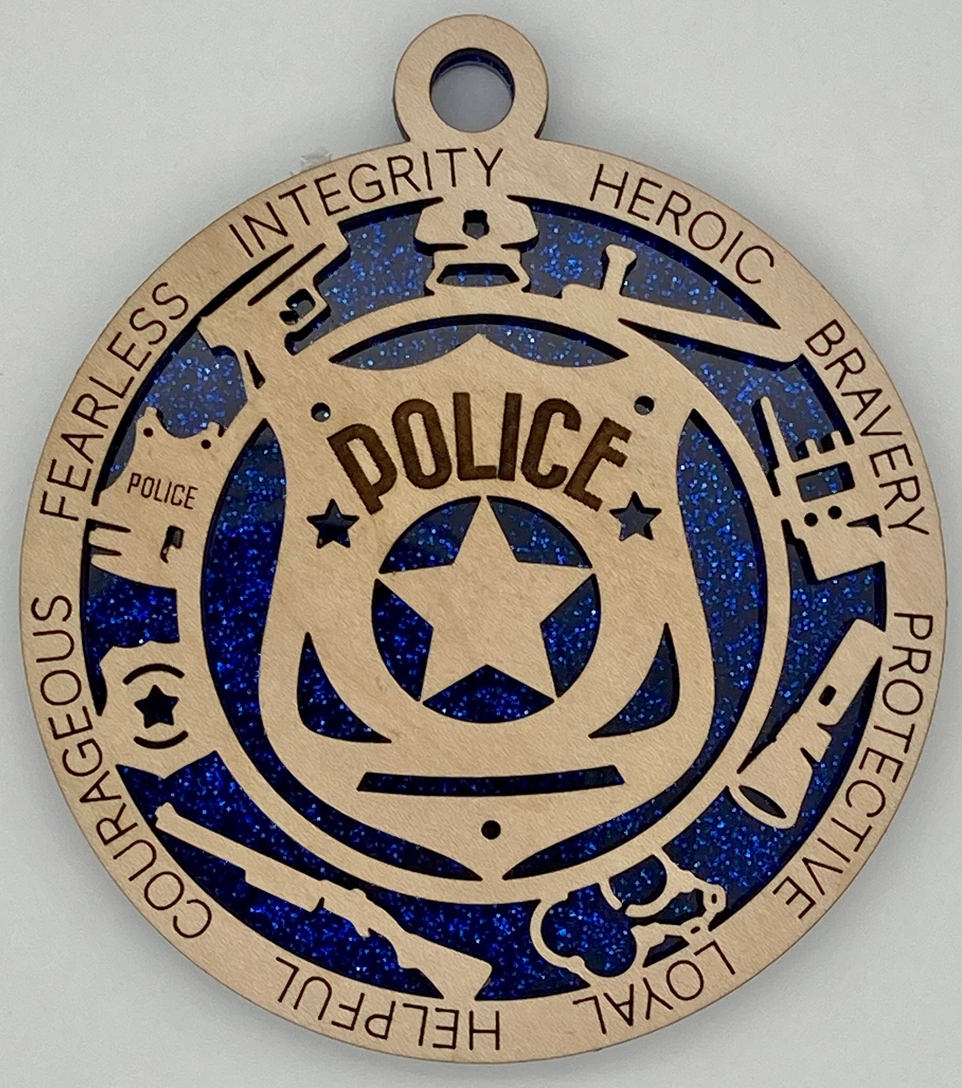 Police First Responder Christmas Ornaments Customizable