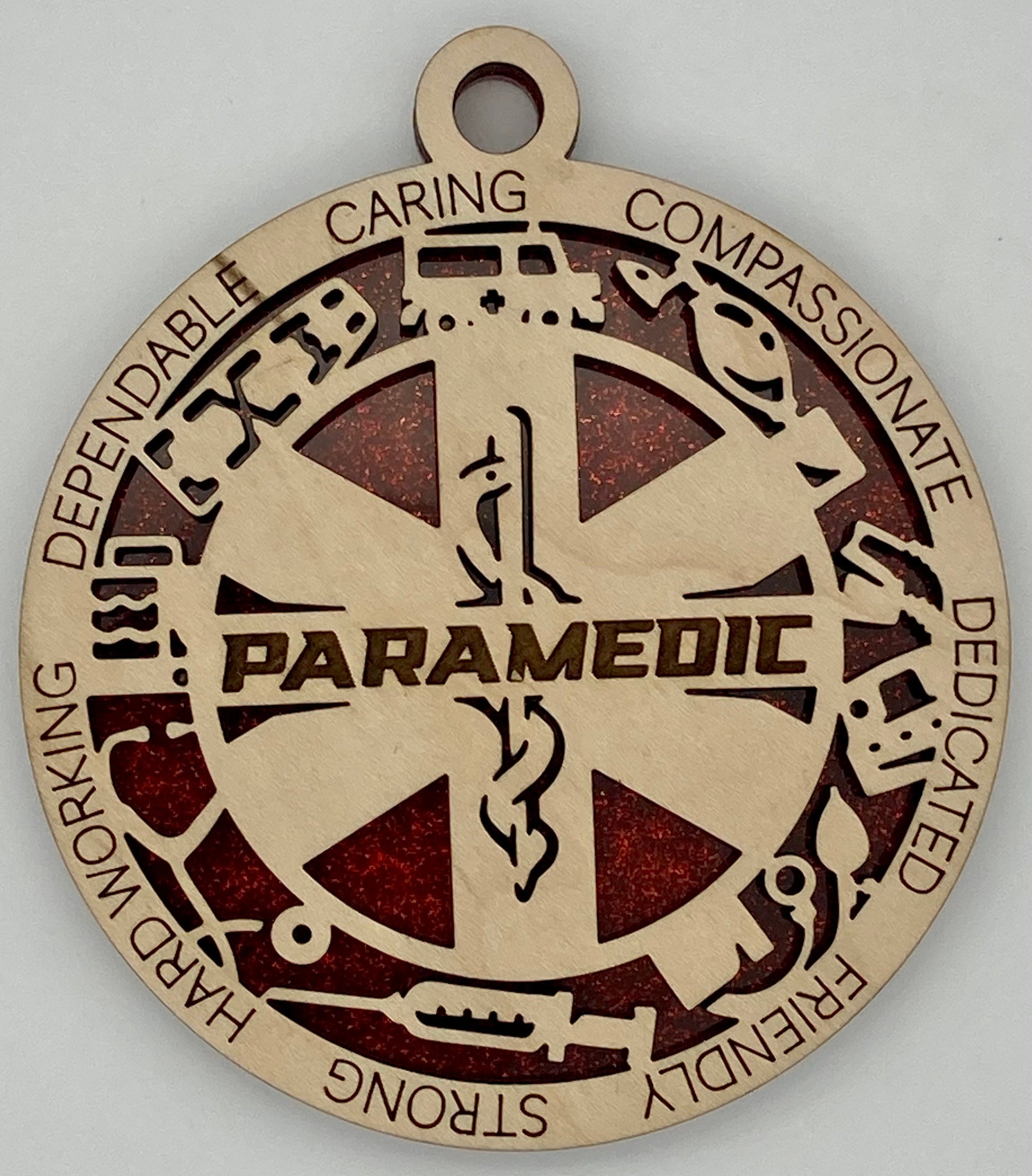 Paramedic First Responder Christmas Ornaments Customizable