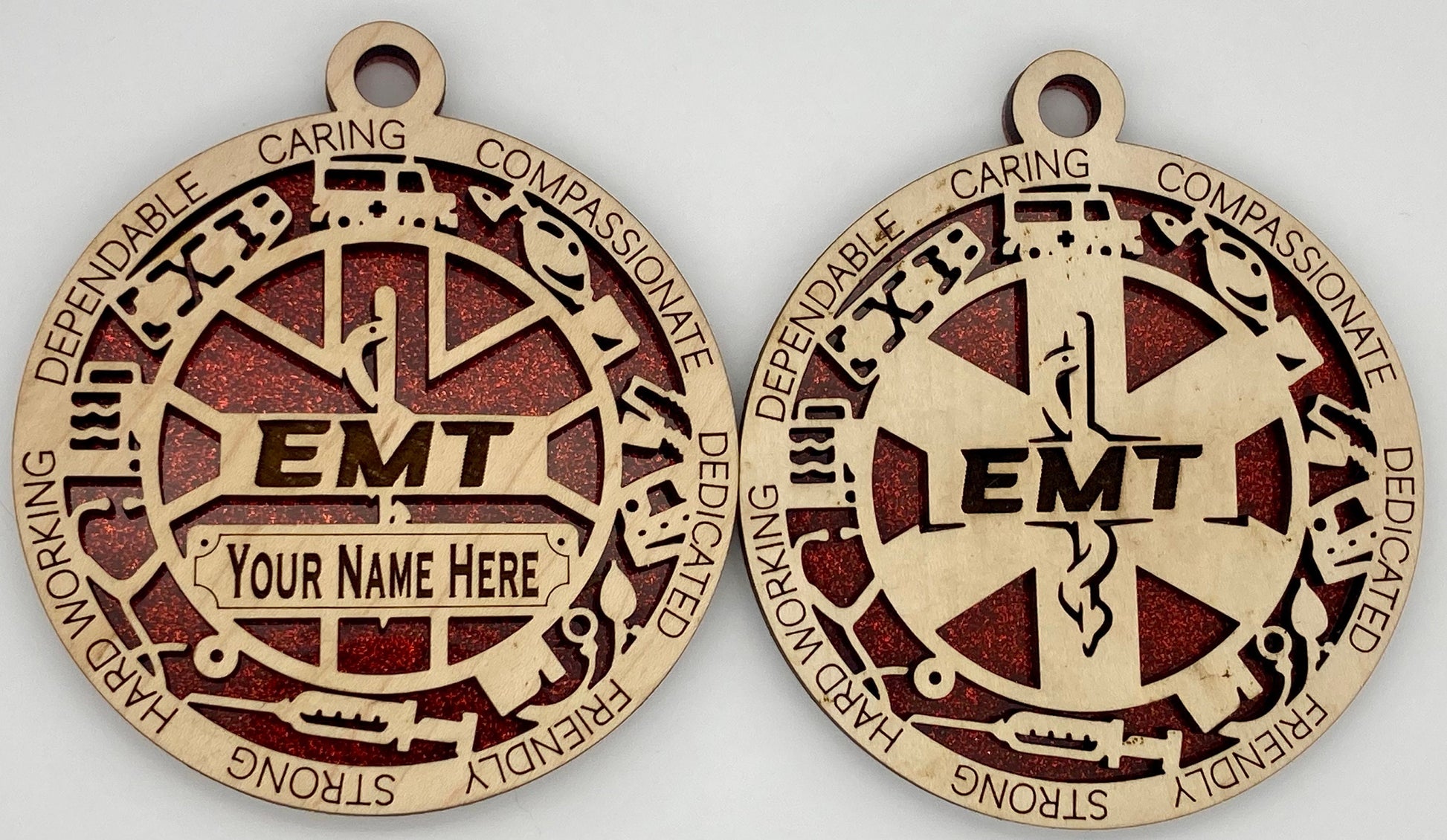EMT First Responder Christmas Ornaments Customizable