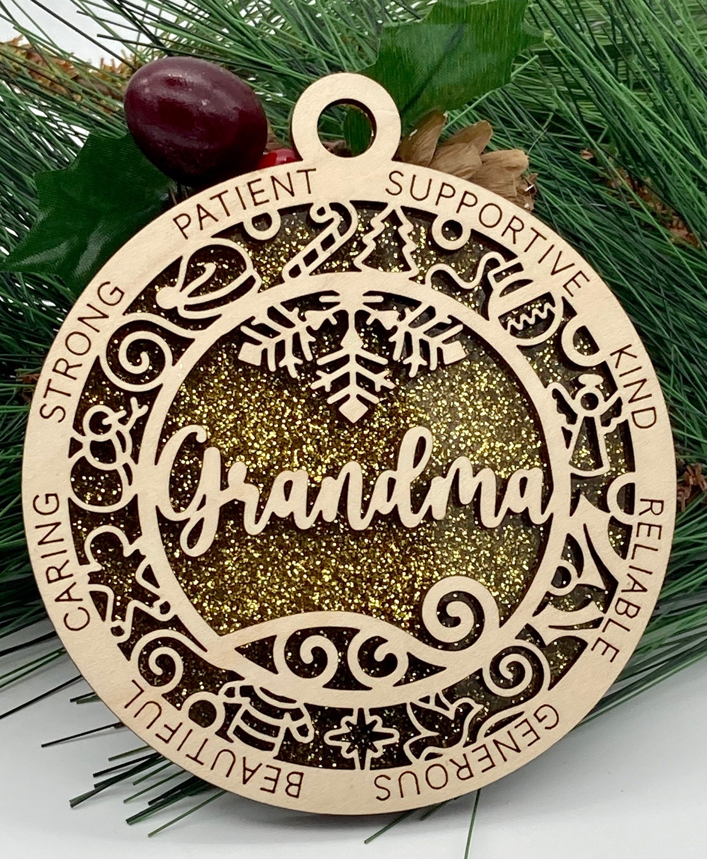 CUSTOMIZABLE Grandma Christmas Ornament
