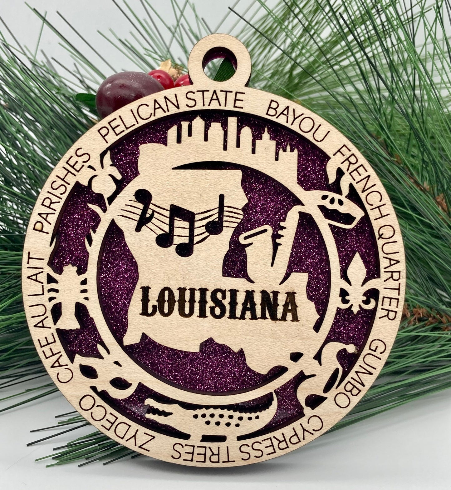 Louisiana Christmas Ornament