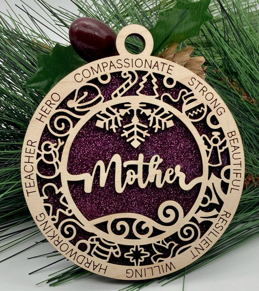 CUSTOMIZABLE Mother Christmas Ornament
