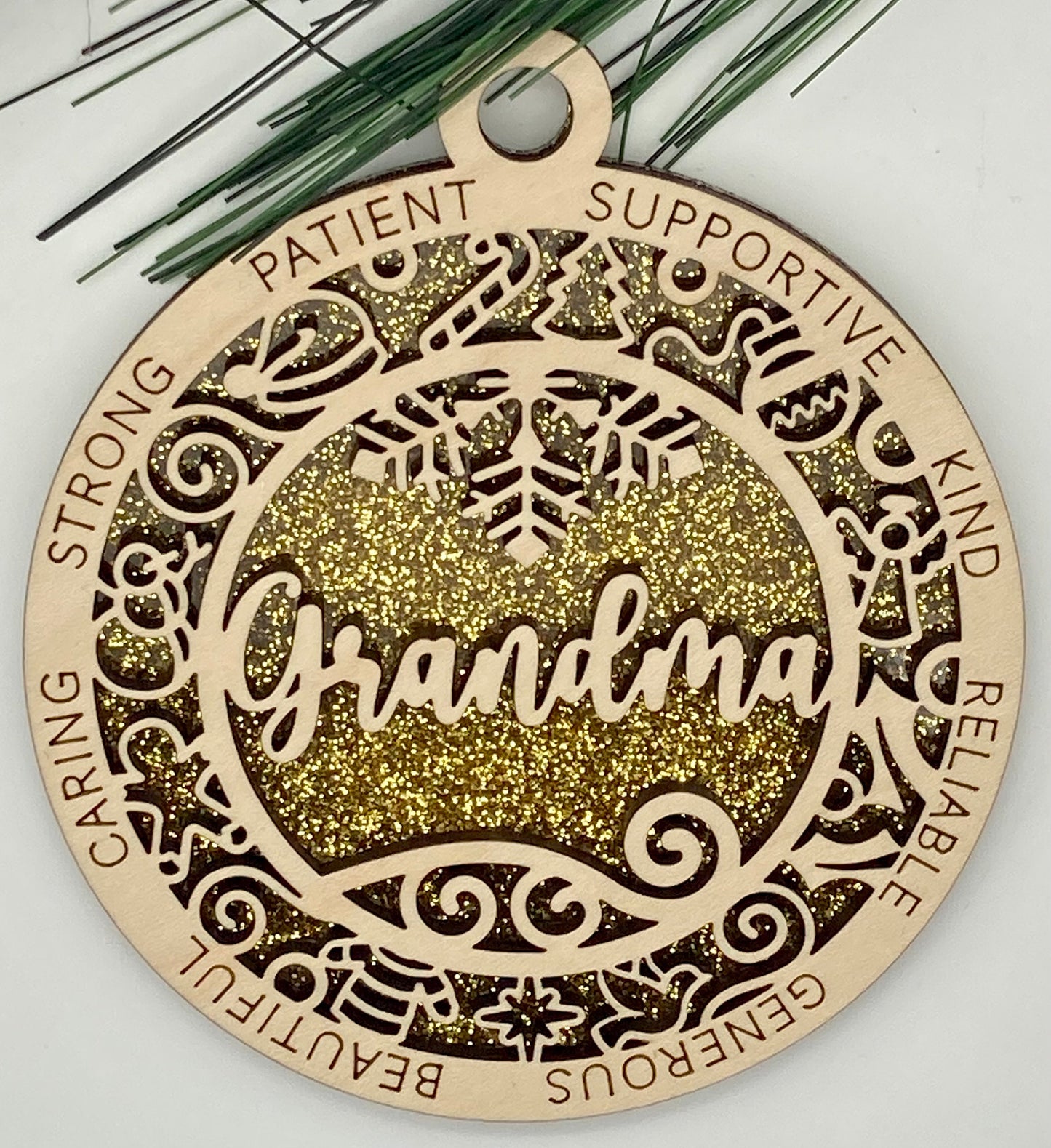 CUSTOMIZABLE Grandma Christmas Ornament