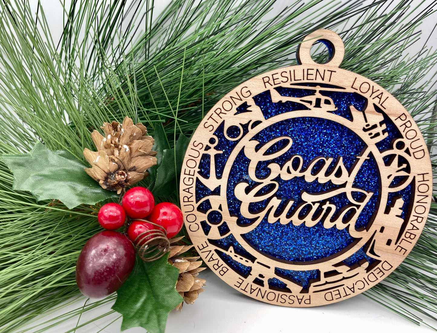 CUSTOMIZABLE United States Coast Guard Christmas Ornaments