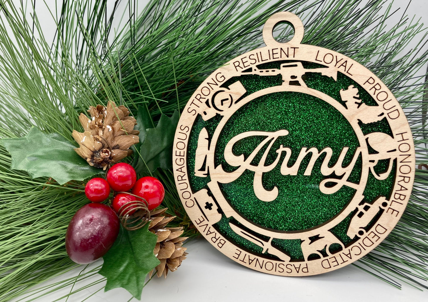 CUSTOMIZABLE United States Army Christmas Ornament