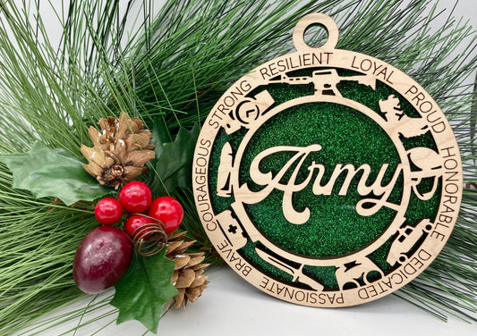 CUSTOMIZABLE United States Army Christmas Ornament