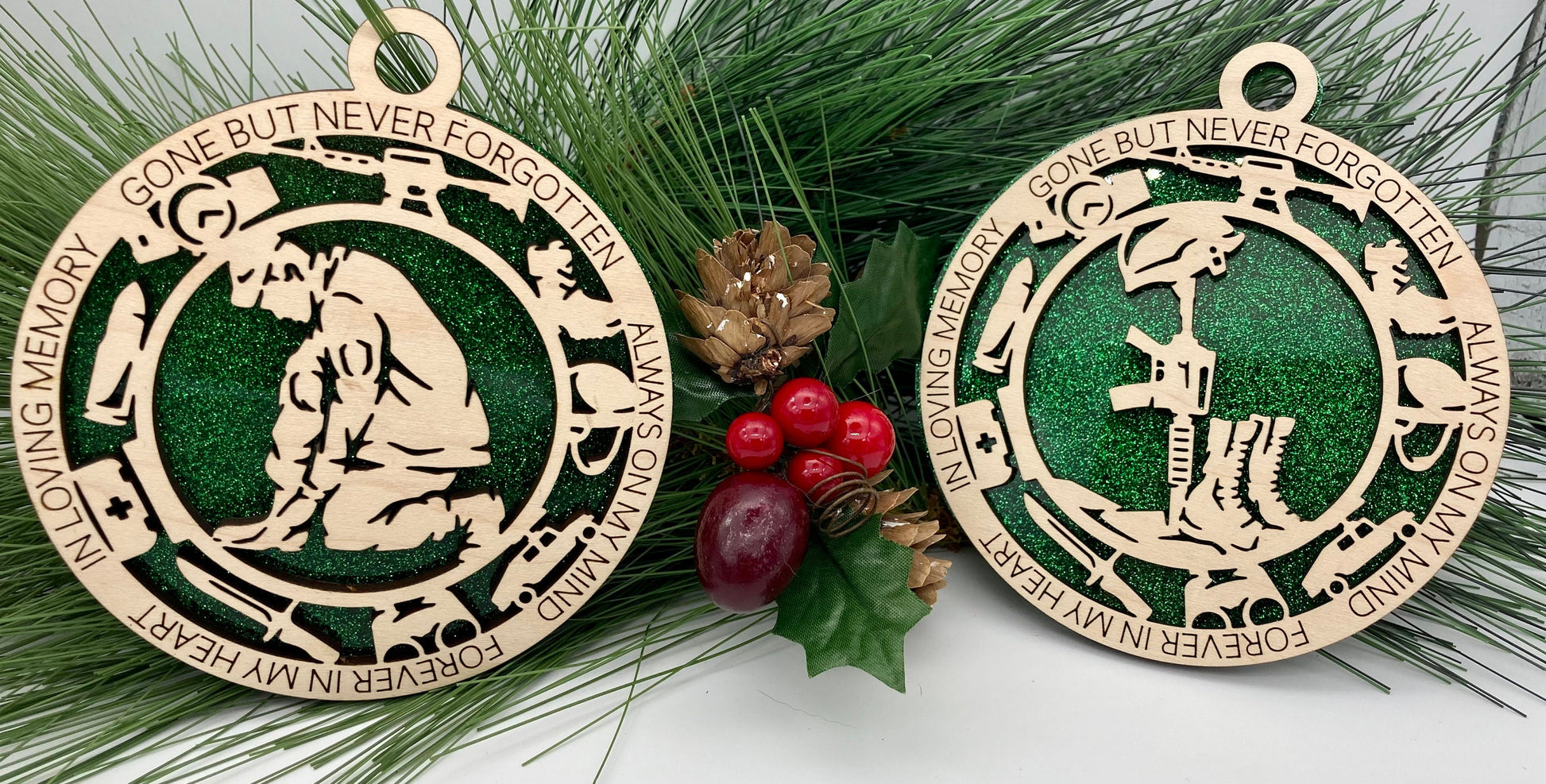 CUSTOMIZABLE United States Army Memorial Christmas Ornament