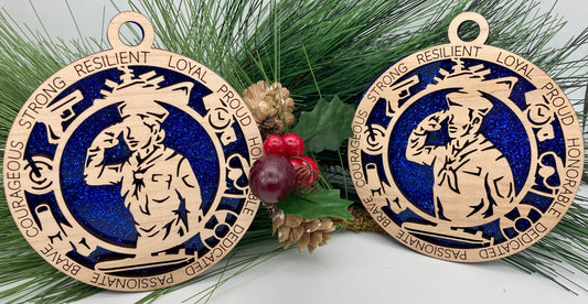 CUSTOMIZABLE United States Navy Field Uniform Christmas Ornament