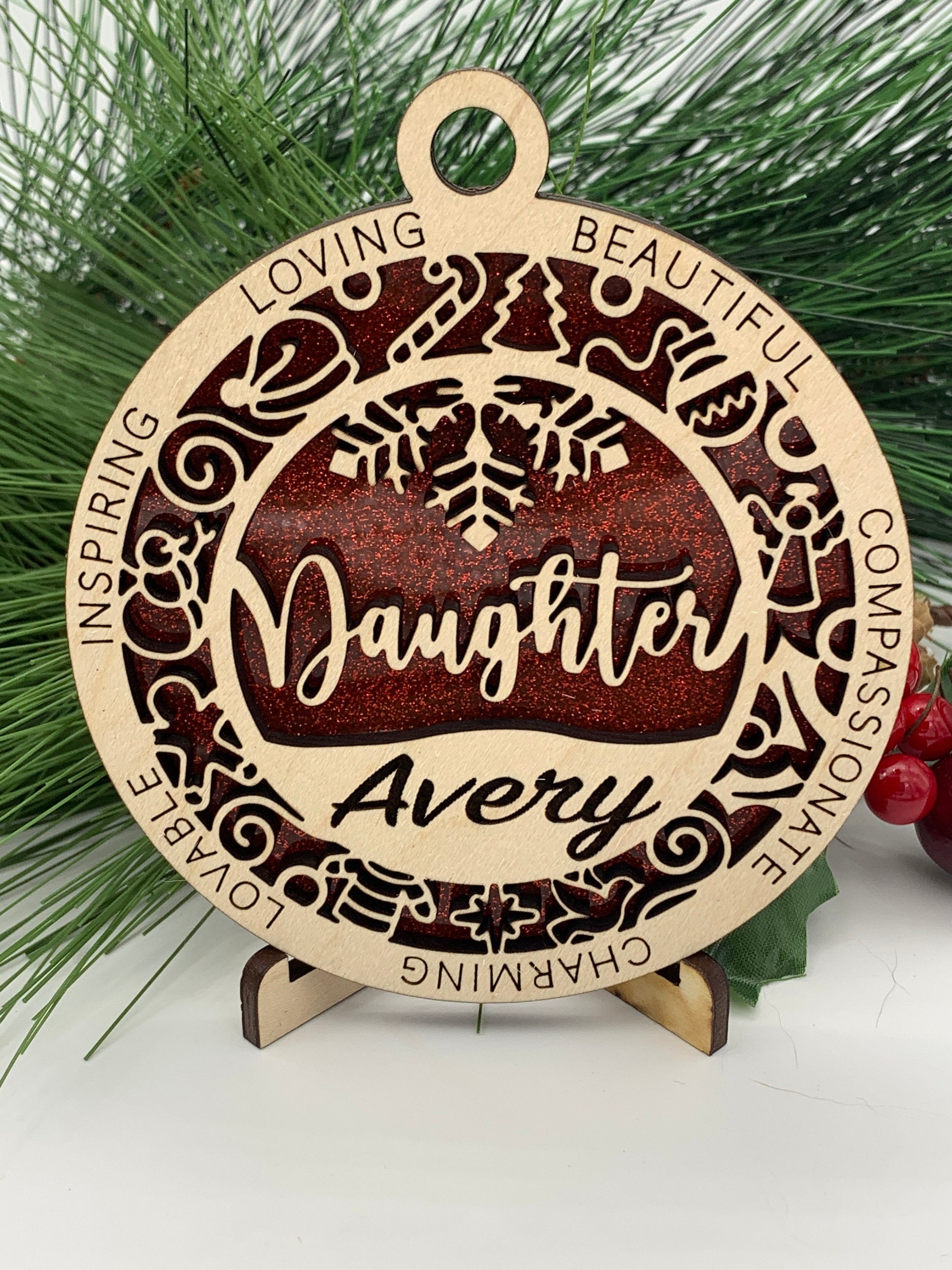 CUSTOMIZABLE Daughter Christmas Ornament
