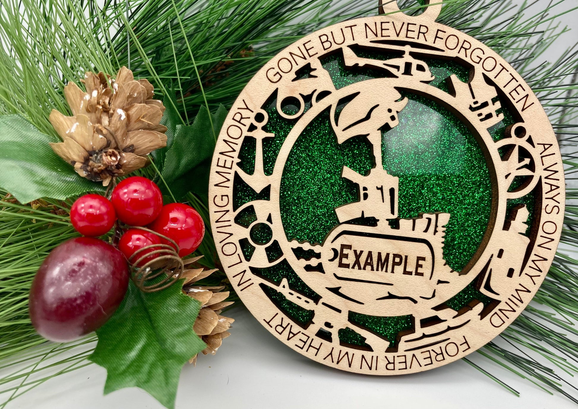 CUSTOMIZABLE United States Coast Guard Memorial Christmas Ornament