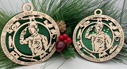 CUSTOMIZABLE United States Army Formal Uniform Christmas Ornament