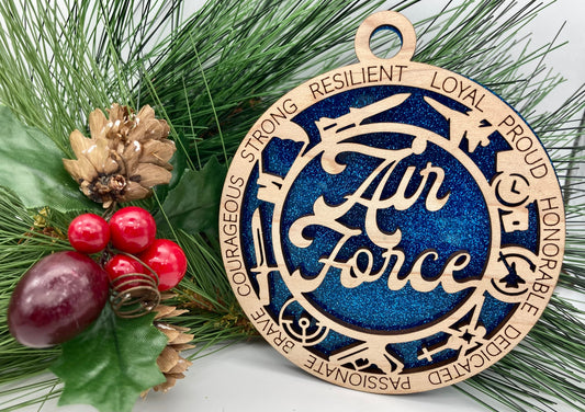 CUSTOMIZABLE United States Air Force Christmas Ornament