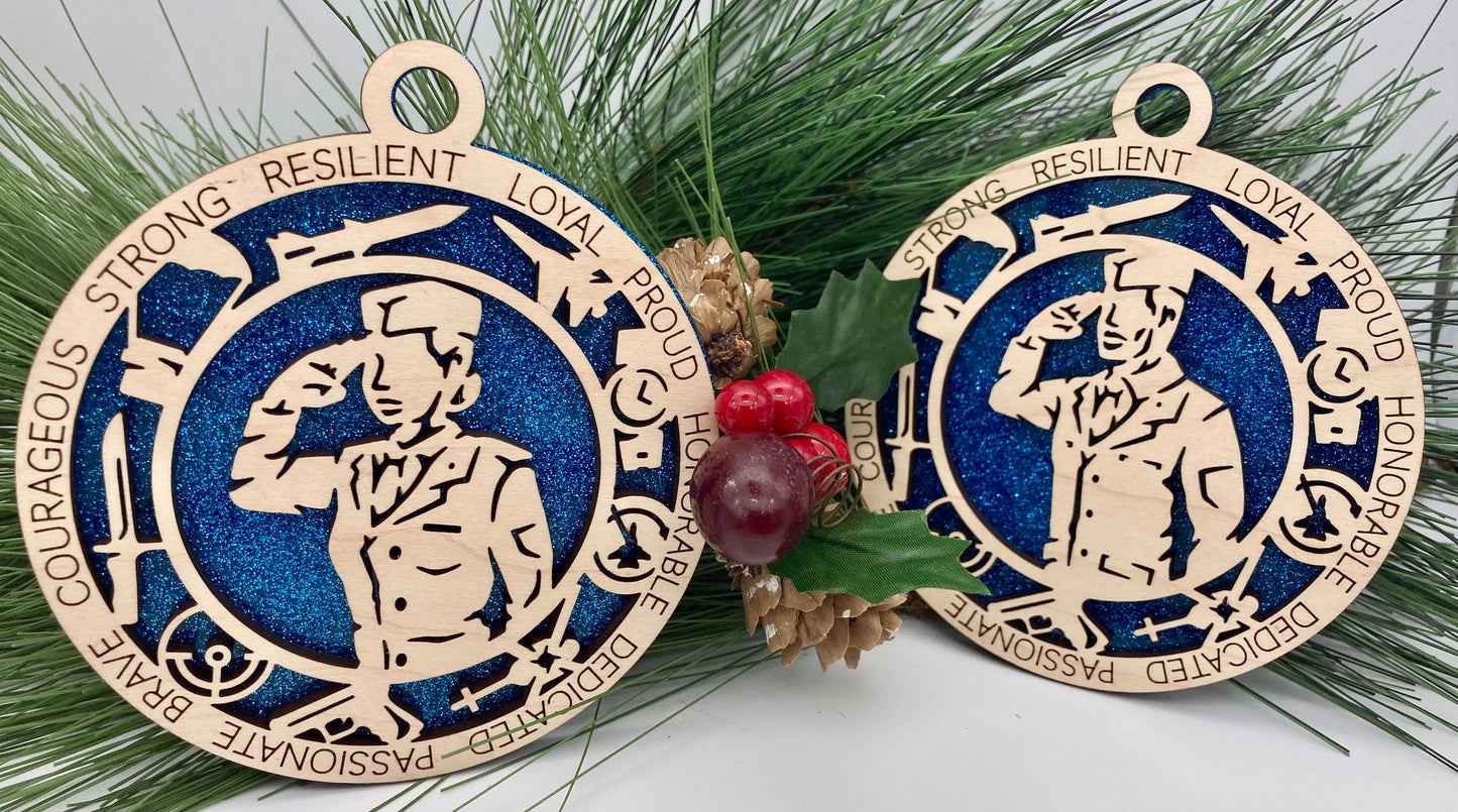 CUSTOMIZABLE United States Air Force Formal Uniform Christmas Ornament