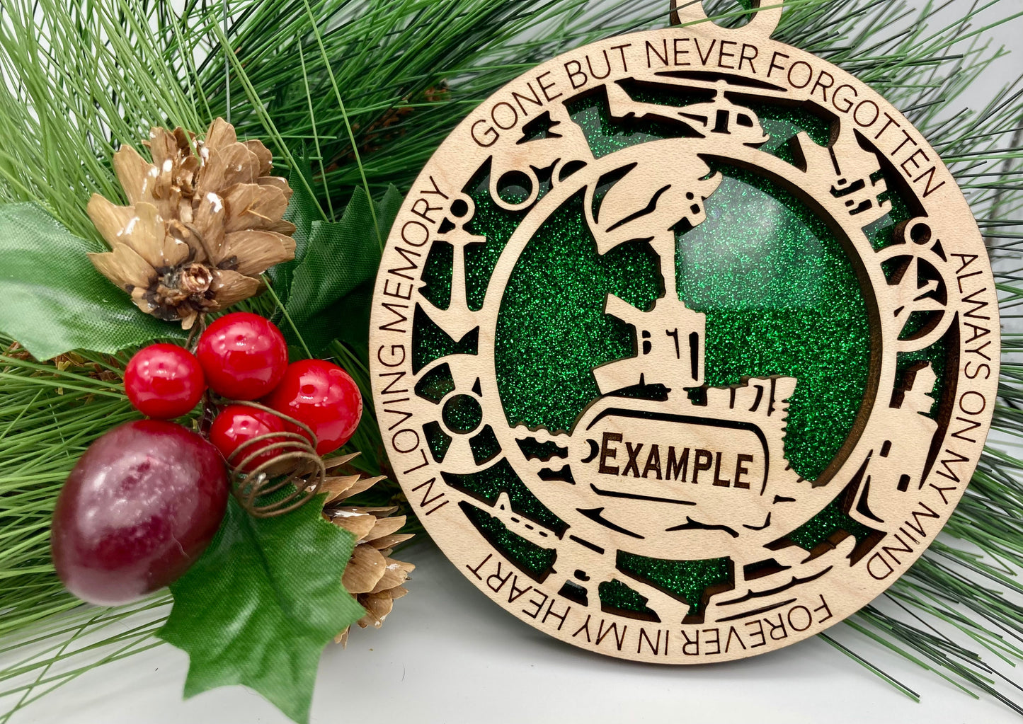 CUSTOMIZABLE United States Navy Christmas Ornament