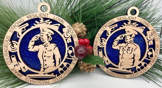 CUSTOMIZABLE United States Navy Formal Uniform Christmas Ornament
