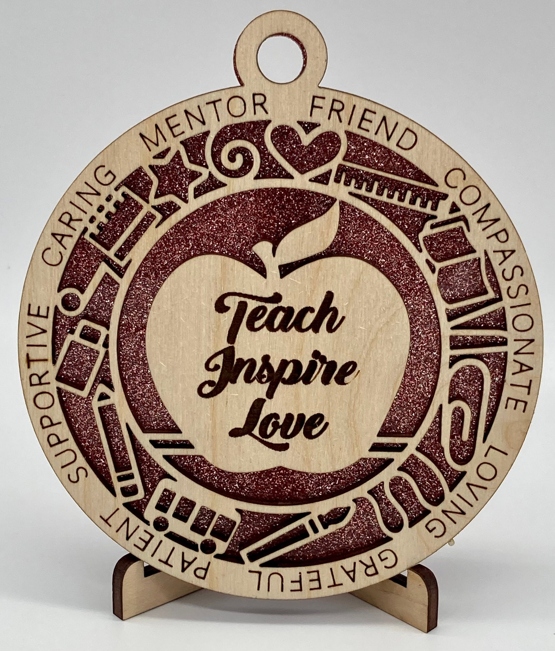 Teacher Wooden Christmas Ornament