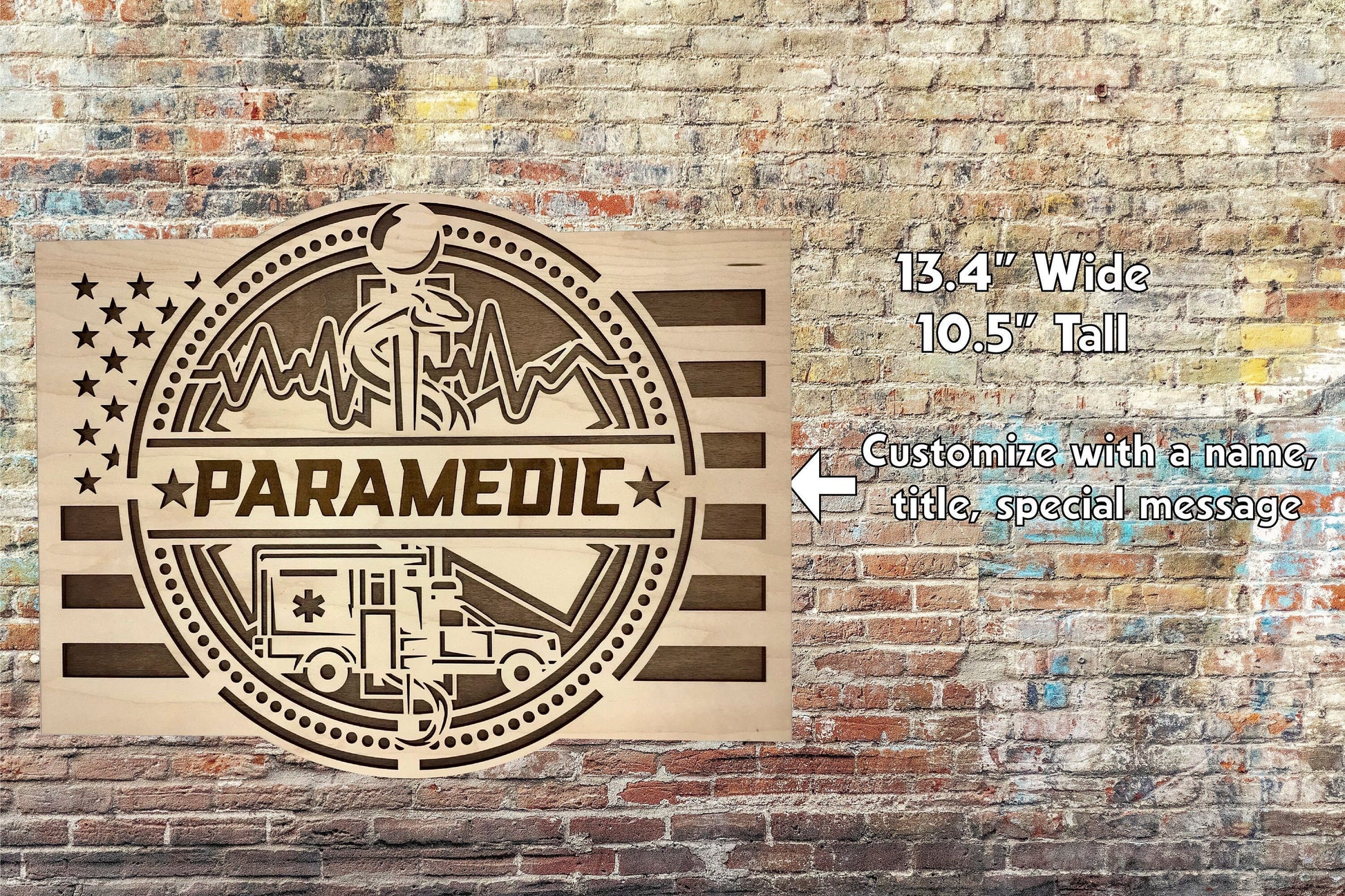 Paramedic Customizable Flag Sign