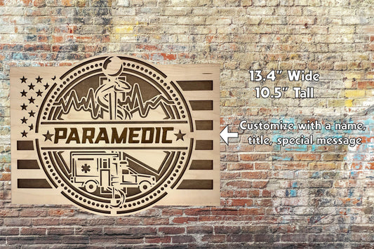 Paramedic Customizable Flag Sign