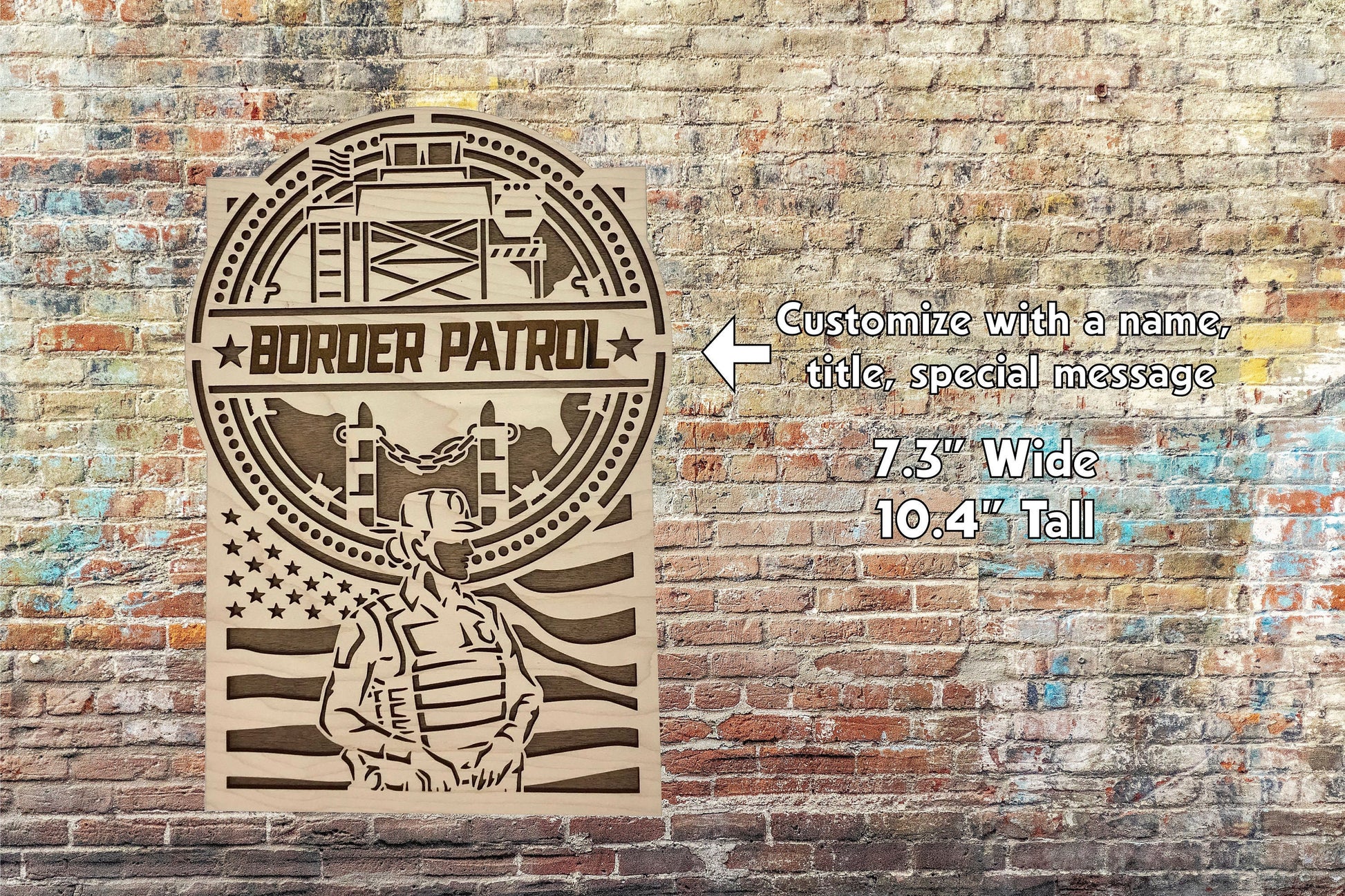 Female Border Patrol Agent Customizable Sign