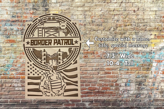 Female Border Patrol Agent Customizable Sign