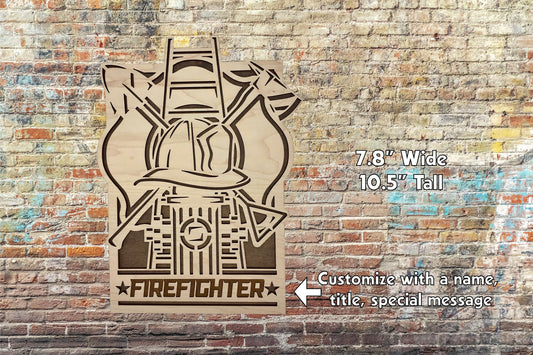 Firefighter Customizable Sign