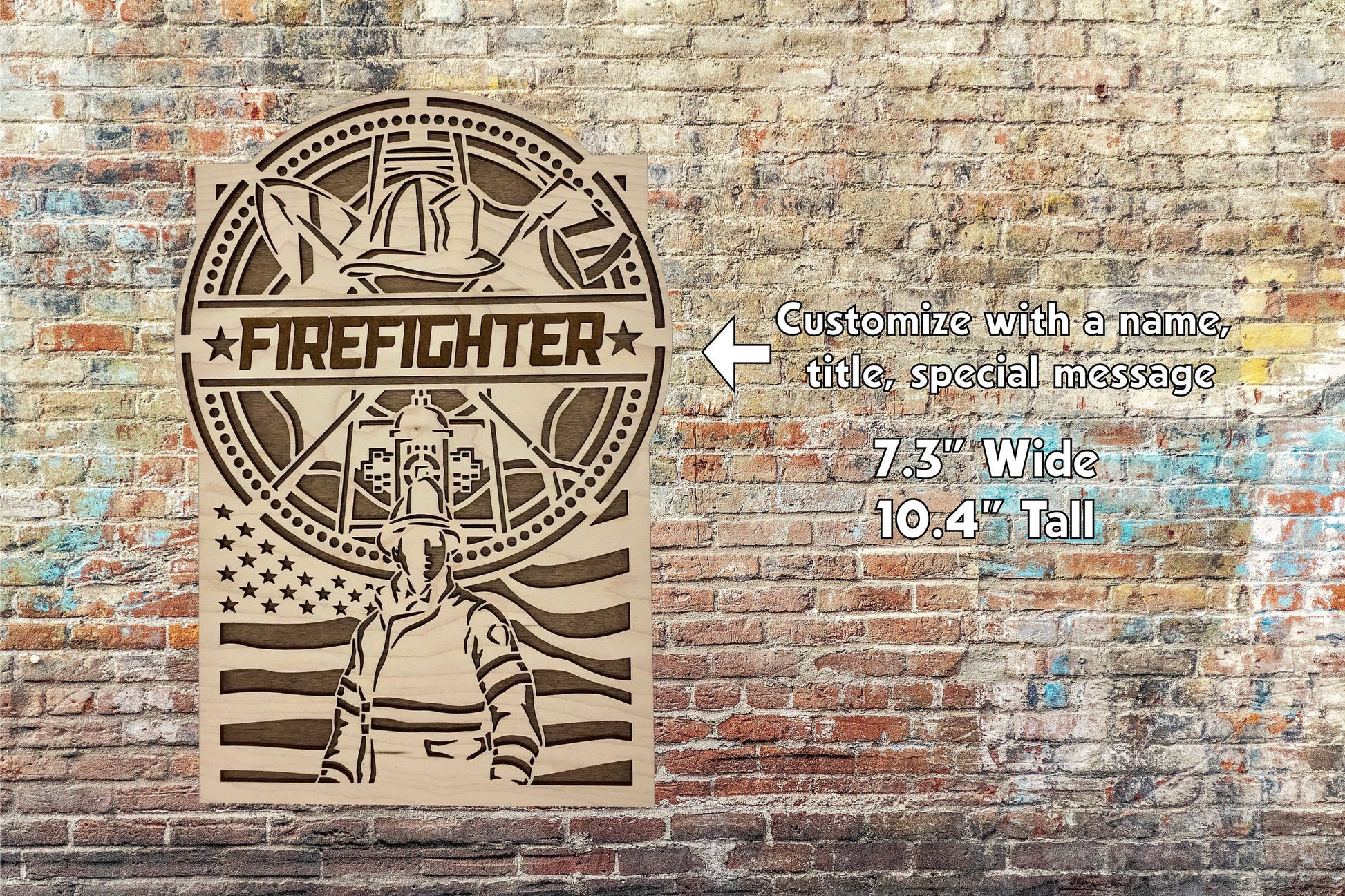 Firefighter Customizable Sign