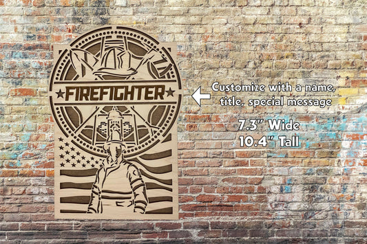 Firefighter Customizable Sign