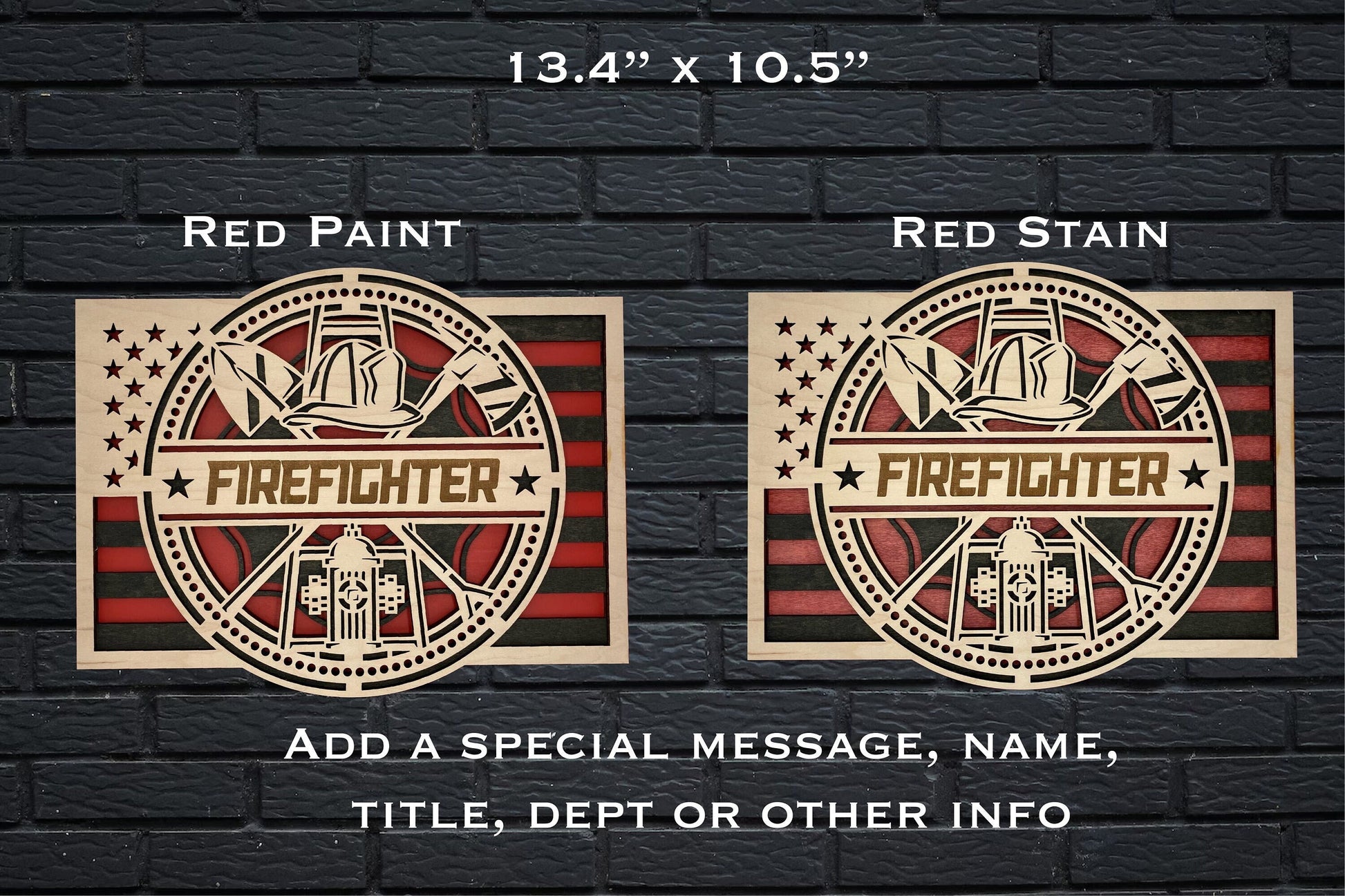 Firefighter CUSTOMIZABLE Triple Layer Sign