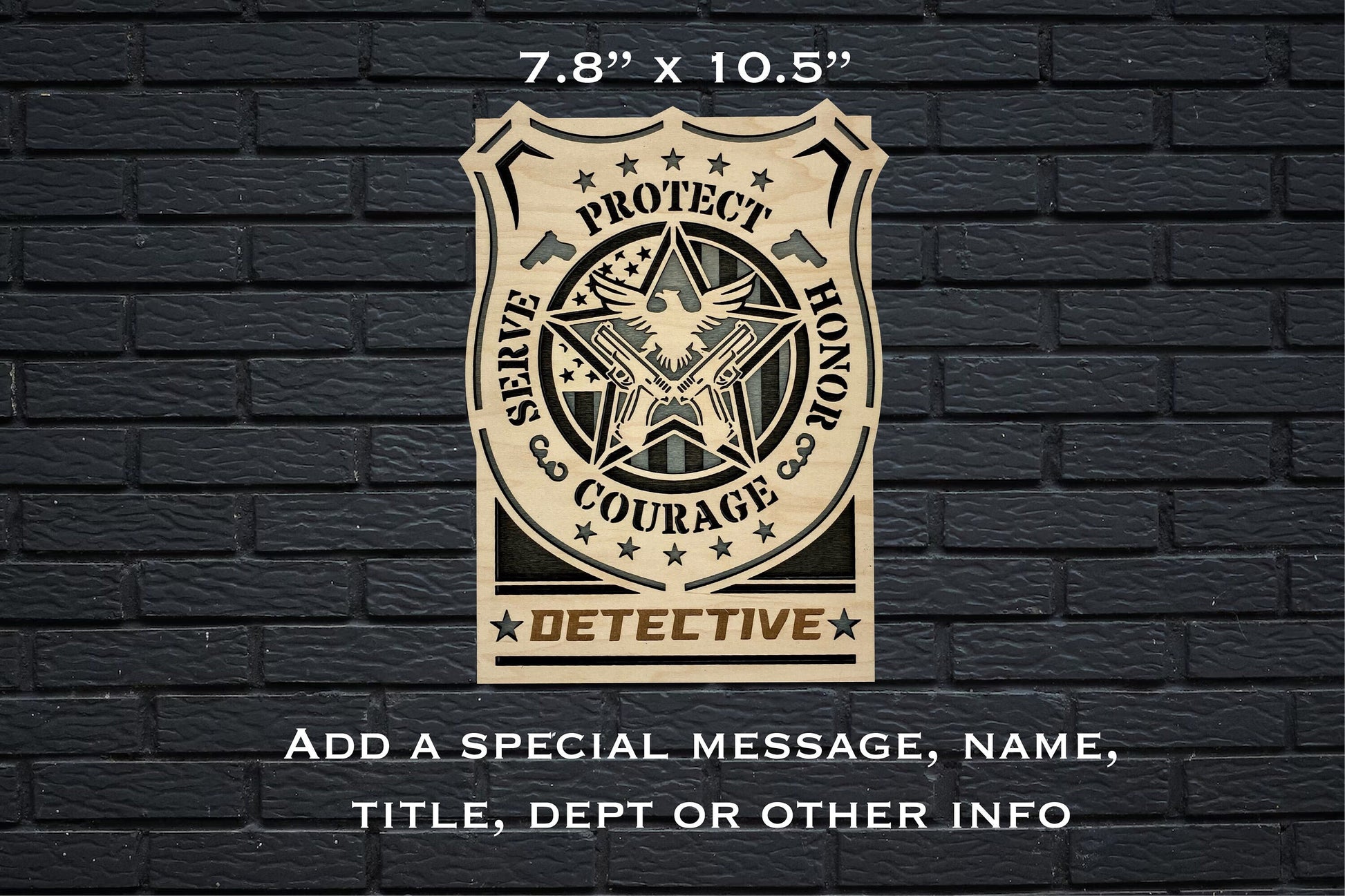 Detective/Police/Investigator/Deputy/SWAT Triple Layer Sign