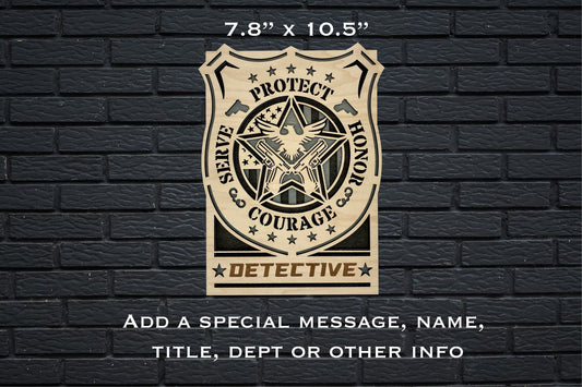 Detective/Police/Investigator/Deputy/SWAT Triple Layer Sign