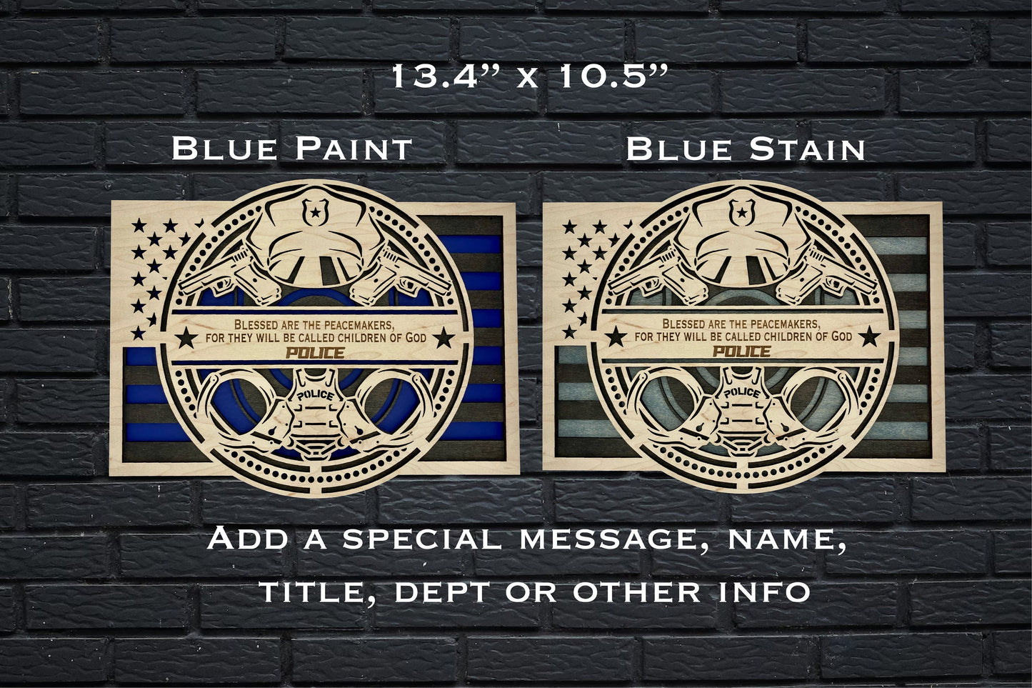 Police Law Enforcement Triple Layer Sign CUSTOMIZABLE